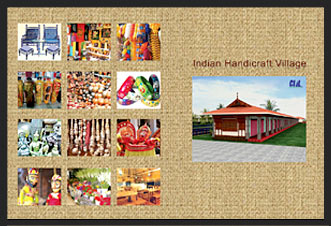 brochure design created for the handicraft village at cochin international airport, CIAL